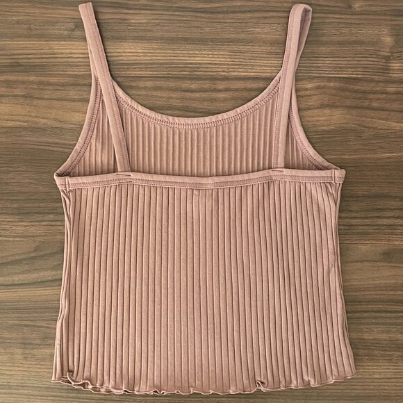 Old Navy Soft Stretch Ribbed Casual Summer Tank Tops Lettuce Hem Women's Size L - Picture 4 of 10